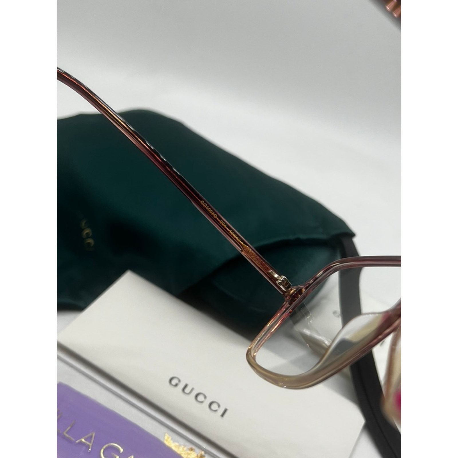 Gucci NEW Gucci GG1003O Pink Ombre Square Eyeglasses Frames Size ONE SIZE - 9 Thumbnail