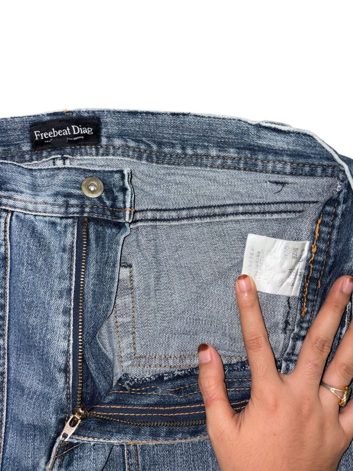 If Six Was Nine Vintage Japanese Brand Patch Distress Flare Jeans Size US 32 / EU 48 - 5 Thumbnail