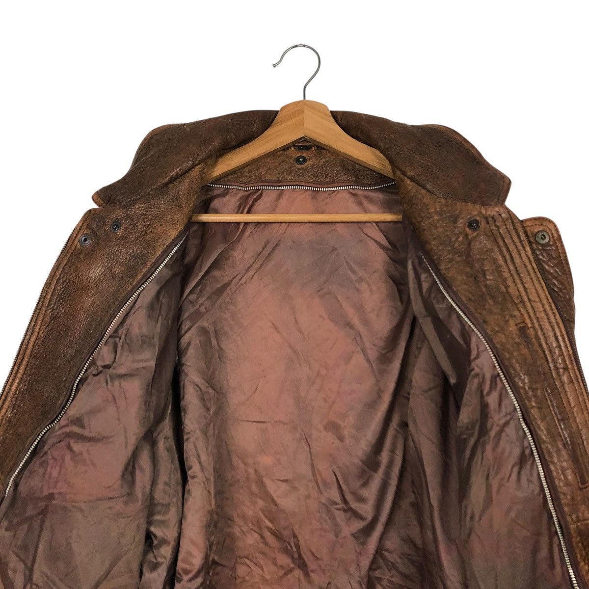 Vintage 🔥VINTAGE FLY LEATHER JACKET BIKER UNBRANDED ISSEY MIYAKE Size US L / EU 52-54 / 3 - 15 Thumbnail