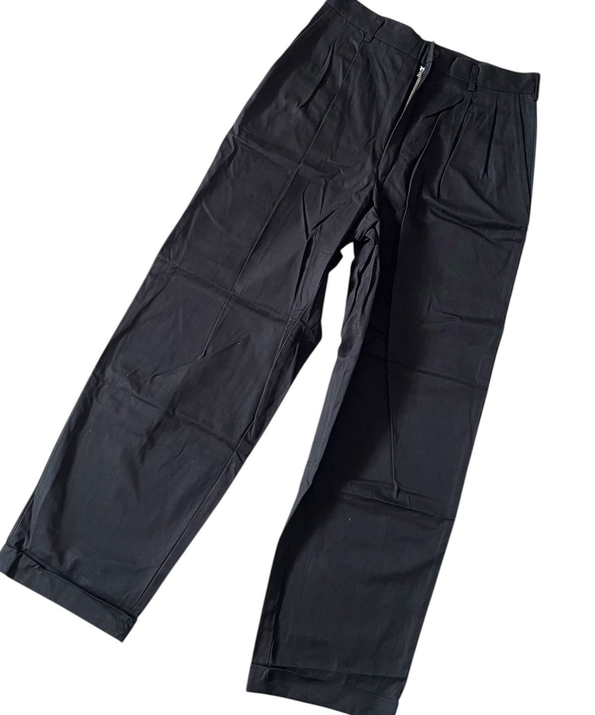 Comme des Garcons TAX FREE 🇺🇸 cdg homme AD99 black cuffed wide leg trousers Size US 29 - 2 Thumbnail