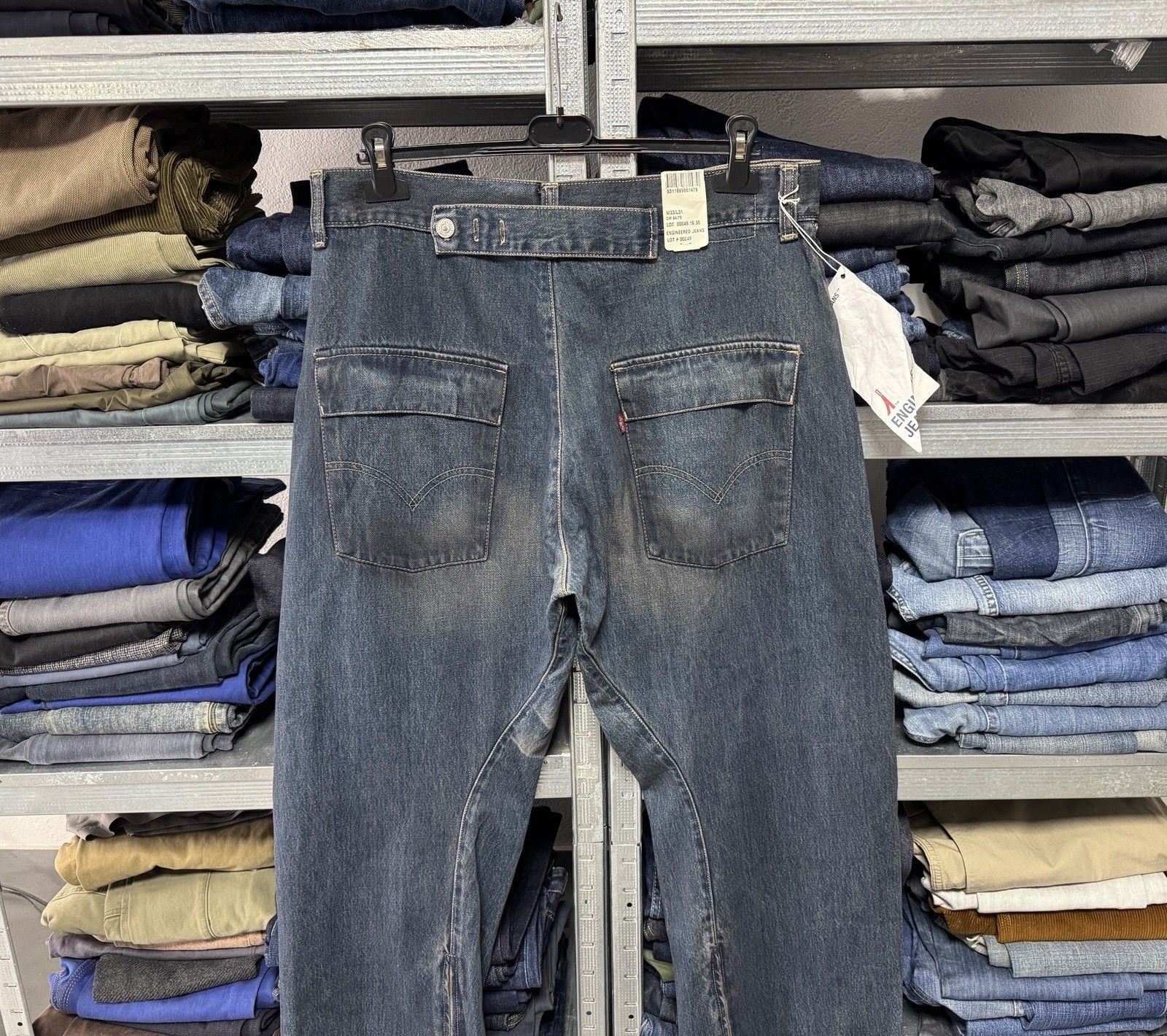 Levi's NWT Levi’s Engineered Jeans Mens Twisted Buckle Back Leg Zip Size US 33 - 4 Thumbnail