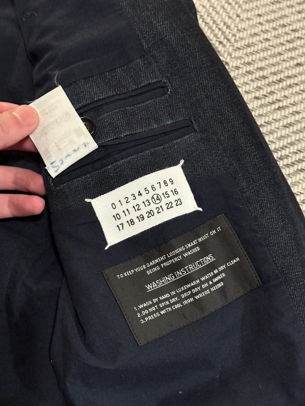 Maison Margiela Maison Margiela Slim Denim Tailored Blazer Size 50S - 4 Thumbnail