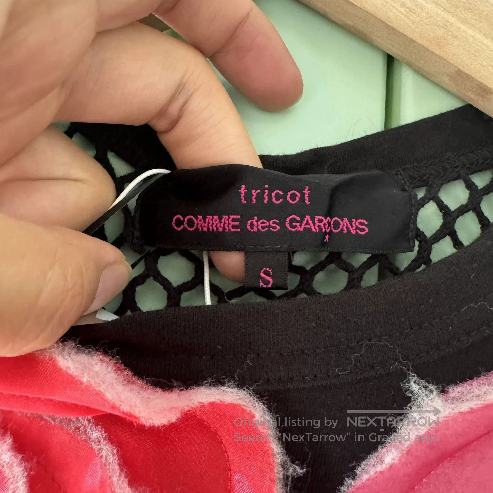 Comme des Garcons COMME des GARCONS Black Mesh Rose T-Shirt. Size US S / EU 44-46 / 1 - 3 Thumbnail