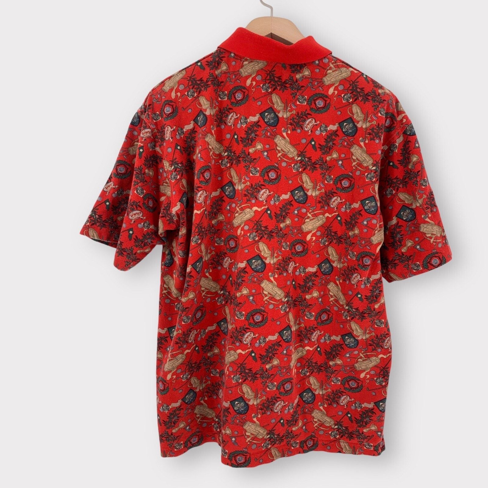 Tabasco Vintage Tabasco Golf Polo Shirt Red All Over Print XL Size US XL / EU 56 / 4 - 2 Thumbnail