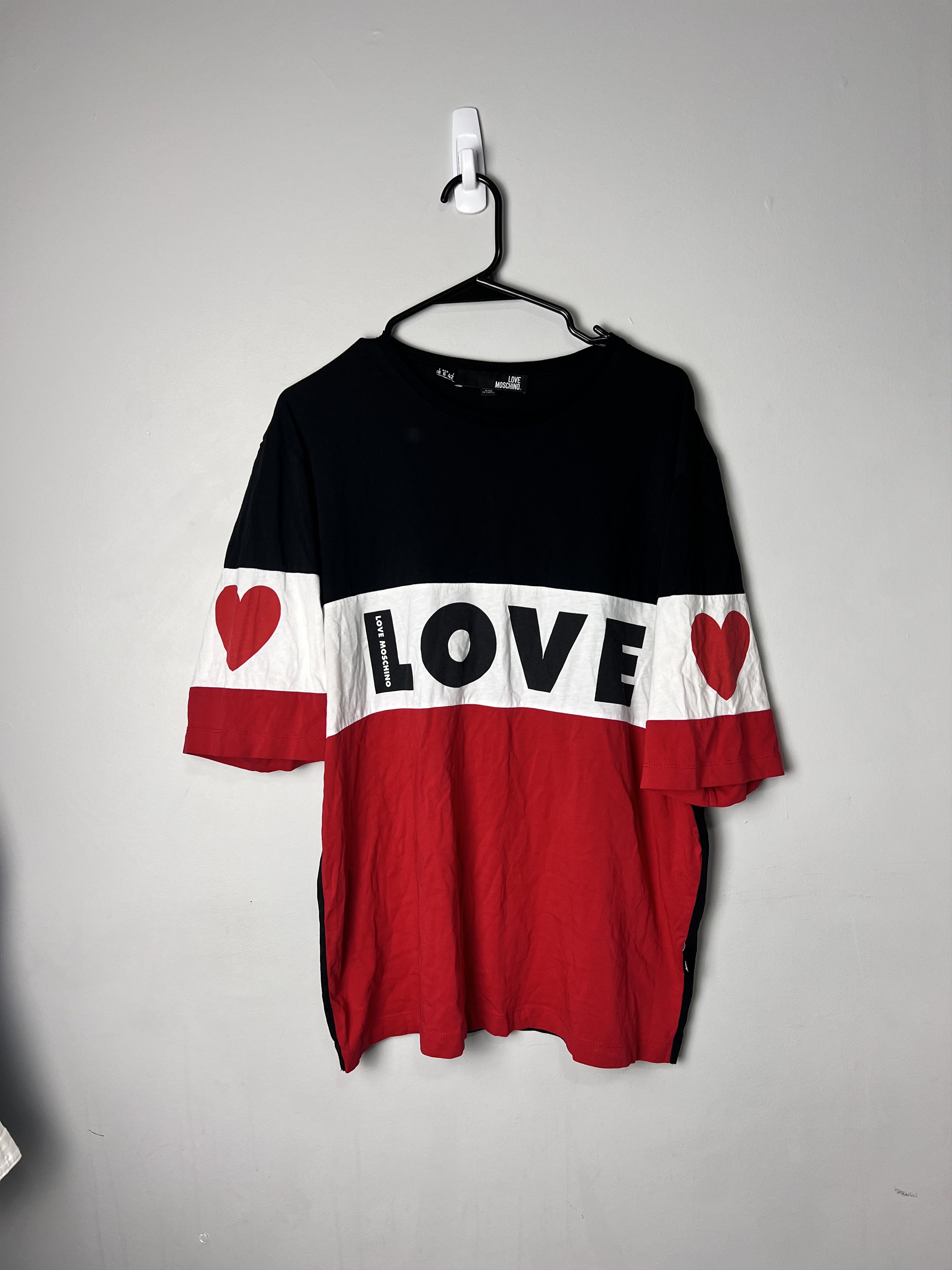 LOVE MOSCHINO Printed stretch-cotton jersey T-shirt | THE OUTNET