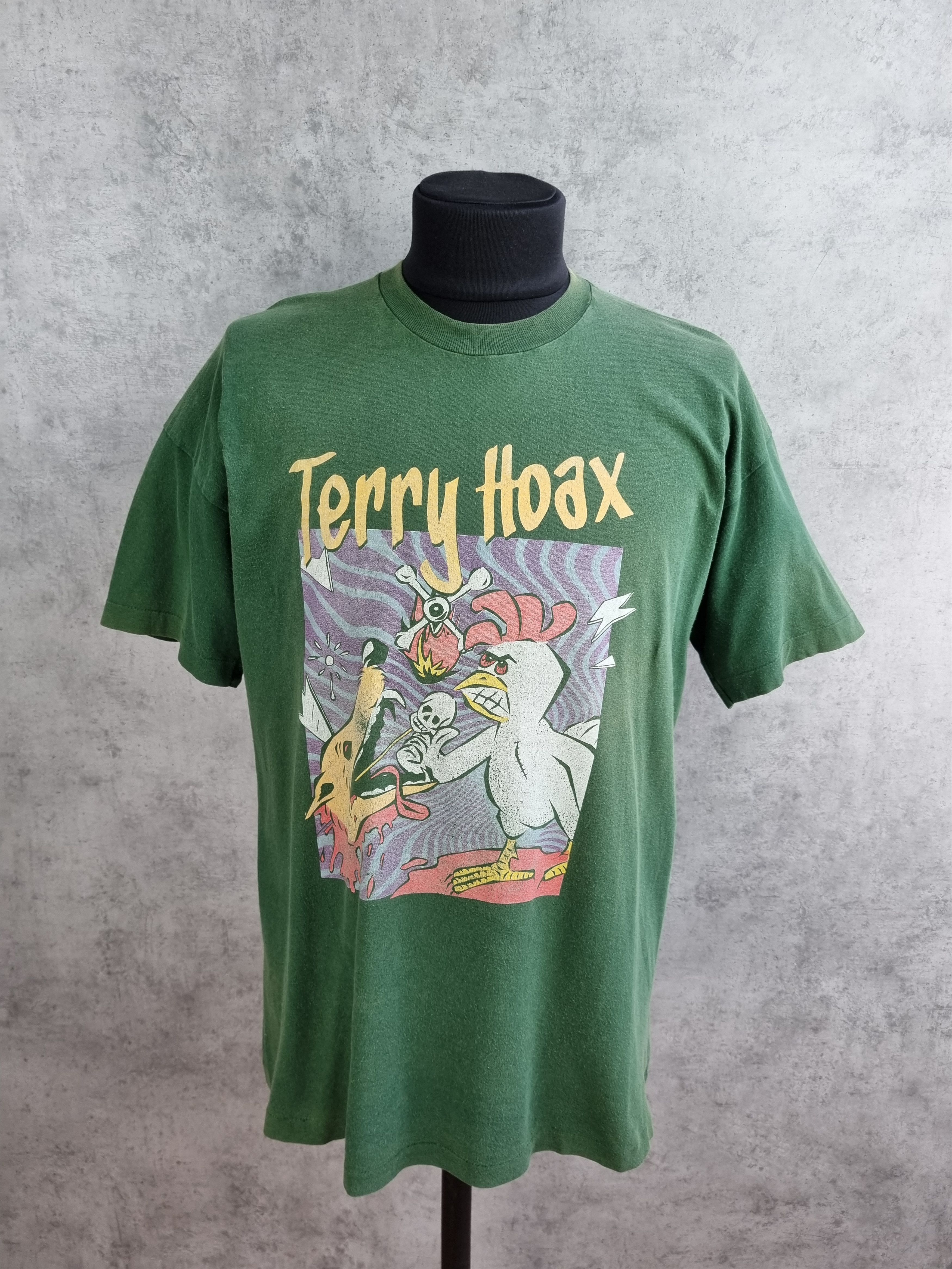 Band Tees × Vintage Very rare Terry Hoax Tee shirt Single Stitch Size US L / EU 52-54 / 3 - 1 Thumbnail