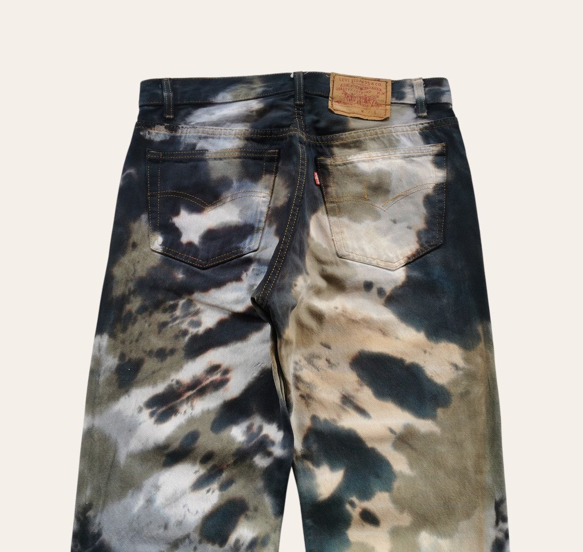 Levi's Vintage Levis 501 Bleach Tie Dye Denim Jeans Size US 32 / EU 48 - 4 Thumbnail