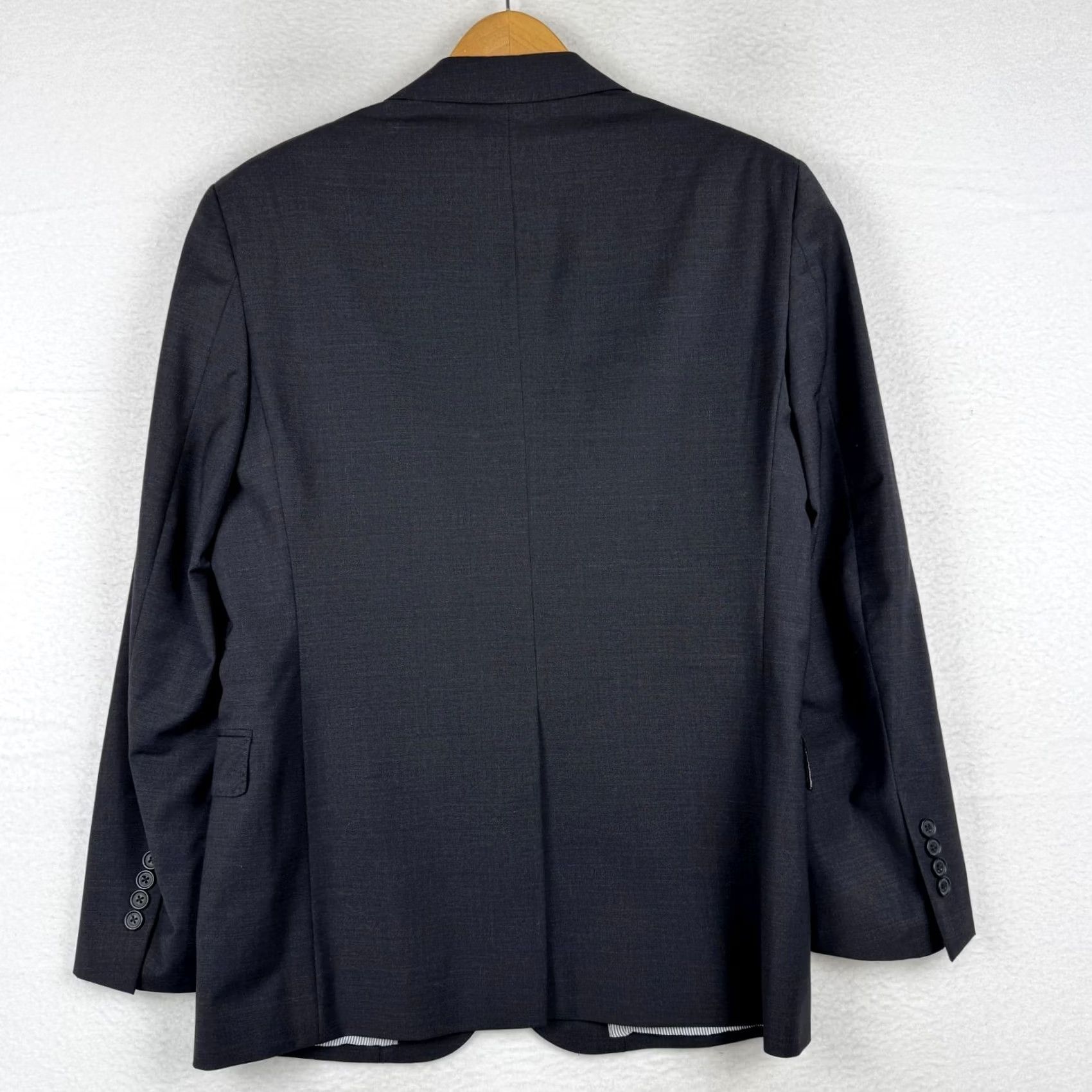 Brooks Brothers Brooks Brothers Men's Blazer Jacket Single-Breasted 2-Button Black Wool 40R Regular Notch Lapel Four-Button Sleeve Sport Coat Size 40R - 5 Thumbnail