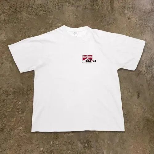 Japanese Brand Misuzu x Rumi White washed retro racing print t-shirt Size US M / EU 48-50 / 2 - 4 Thumbnail