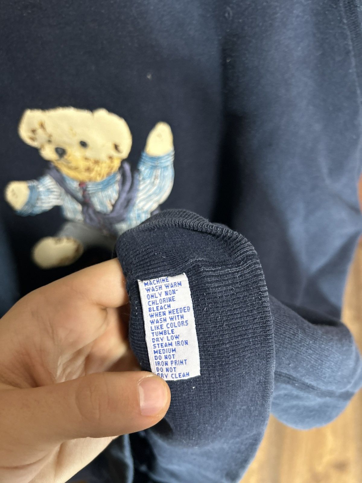 Polo Ralph Lauren Vintage 90s Polo Ralph Lauren Bear sweatshirt Size US L / EU 52-54 / 3 - 3 Thumbnail