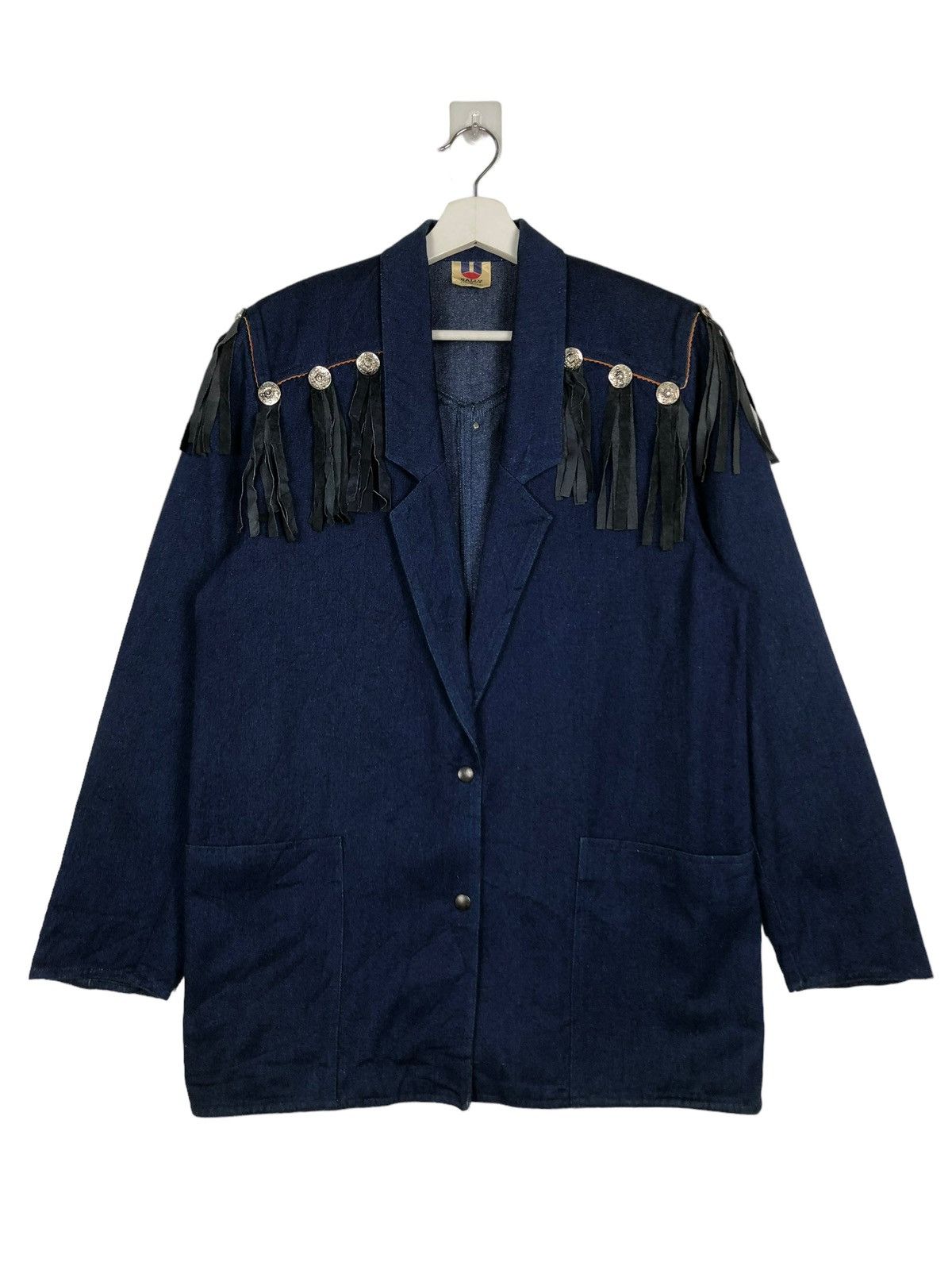Bally VINTAGE BALLY U COLLECTION DENIM WESTERN JACKET MADE IN ITLY Size US L / EU 52-54 / 3 - 2 Thumbnail