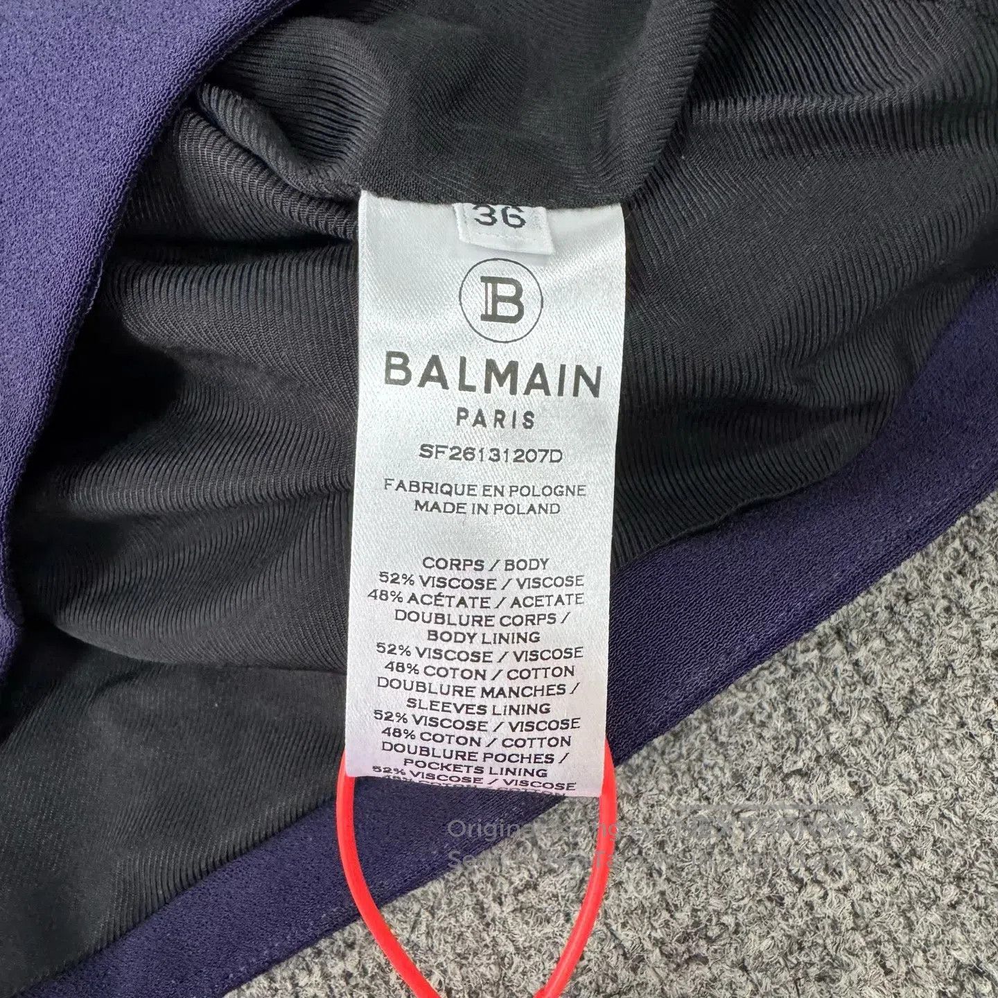 Balmain BALMAIN Satin green collar, double-breasted, long suit jac Size S / US 4 / IT 40 - 6 Thumbnail