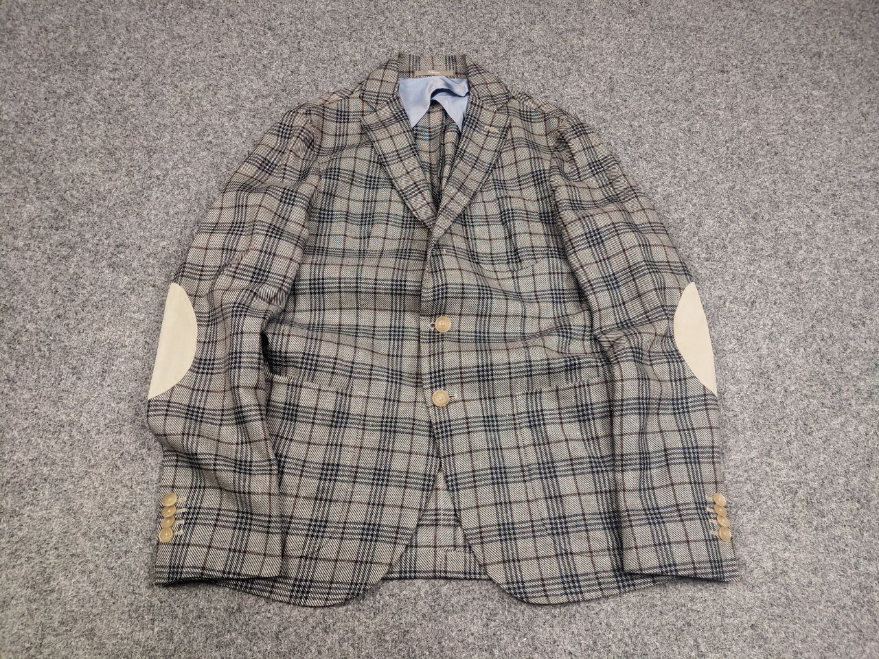 Paoloni Paoloni Italy Design classic light checked Blazer jacket Size US M / EU 48-50 / 2 - 2 Thumbnail
