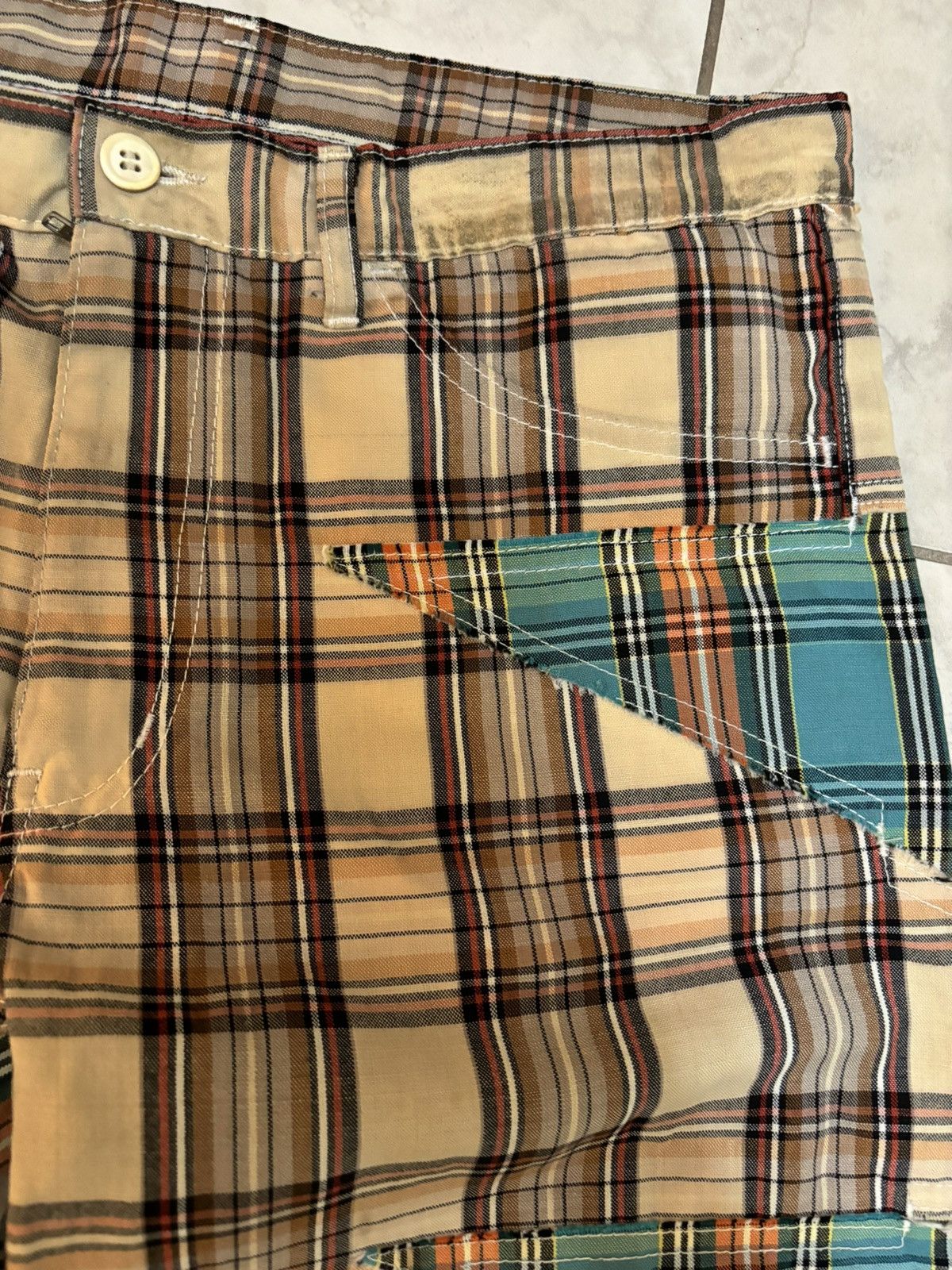 Comme des Garcons Rare Comme des Garcons Plaid Patchwork Pants Size US 32 / EU 48 - 9 Thumbnail