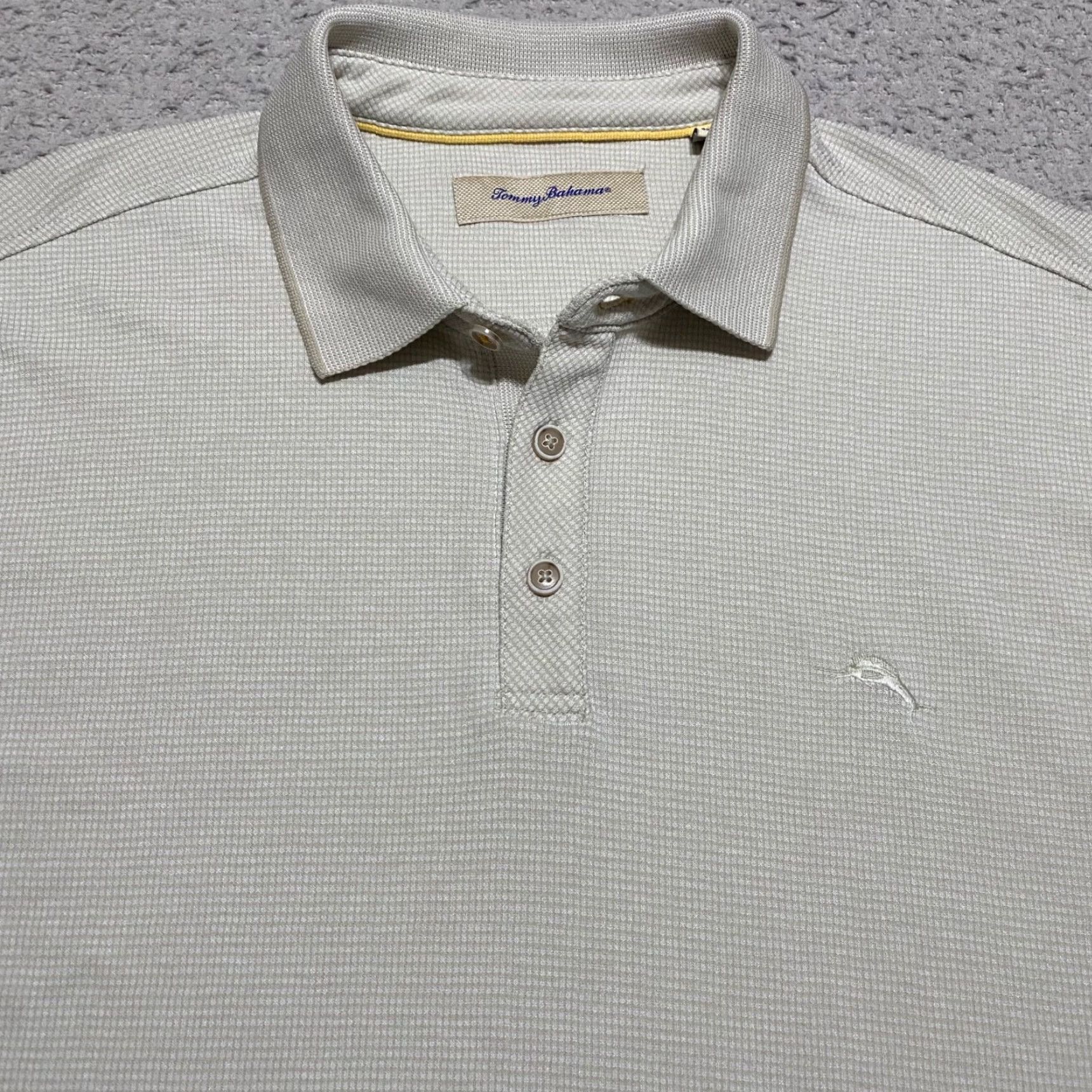 Tommy Bahama Tommy Bahama Polo Shirt Mens XL Beige Short Sleeve Modal Outdoor Shirt Adults Beige Logo 90s Classic Outdoor Golf Mens Size US XL / EU 56 / 4 - 6 Thumbnail