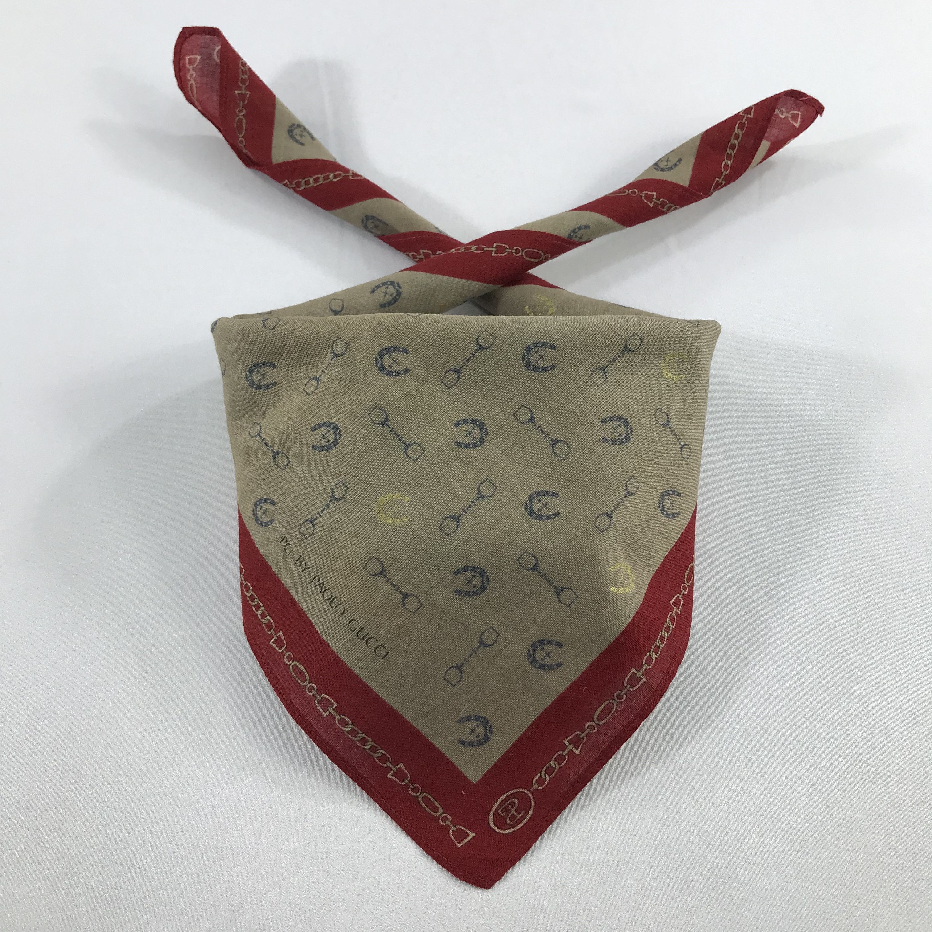 Paolo Gucci × Vintage Paolo Gucci Bandana / Handkerchief / Neckerchief - S2102 Size ONE SIZE - 3 Thumbnail