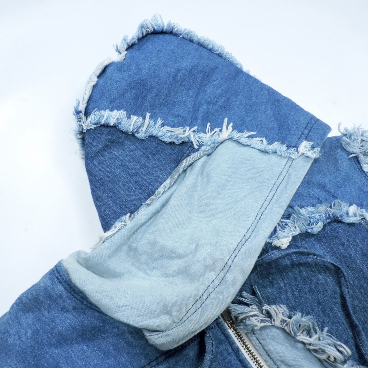 Nozomi Ishiguro NOZOMI ISHIGURO RECONSTRUCTED AVANT GARDE DENIM ZIP-HOODIE Size US M / EU 48-50 / 2 - 9 Thumbnail