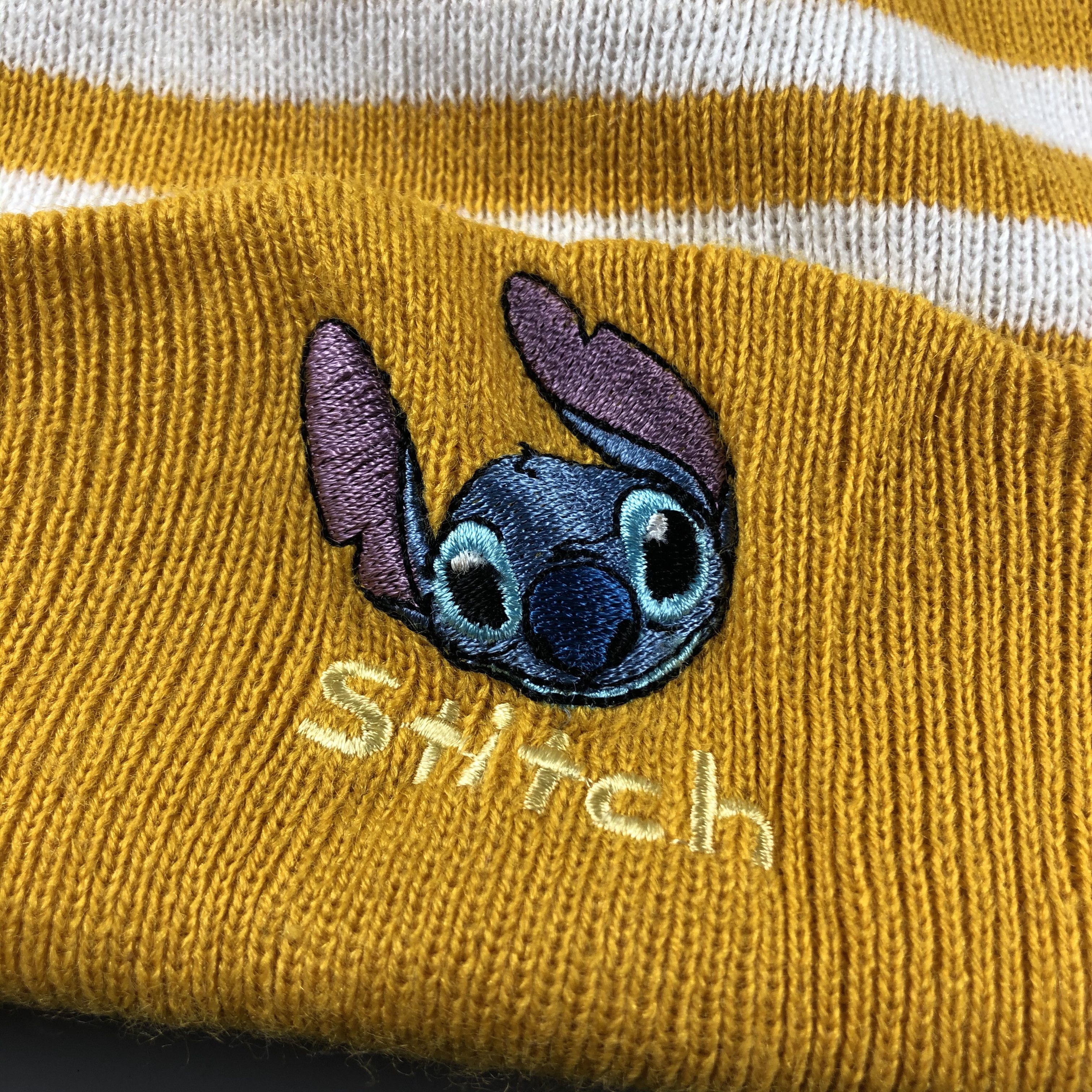 Disney × Vintage Stitch x Disney Bobble Beanie Snow Hat Snow Cap -D415 Size ONE SIZE - 4 Thumbnail