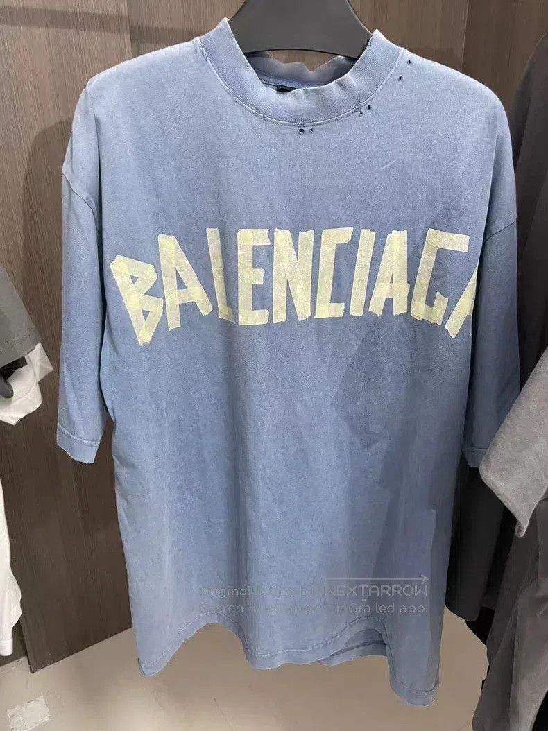 Balenciaga Balenciaga Tape Short Sleeve T-Shirt Size US M / EU 48-50 / 2 - 1 Thumbnail
