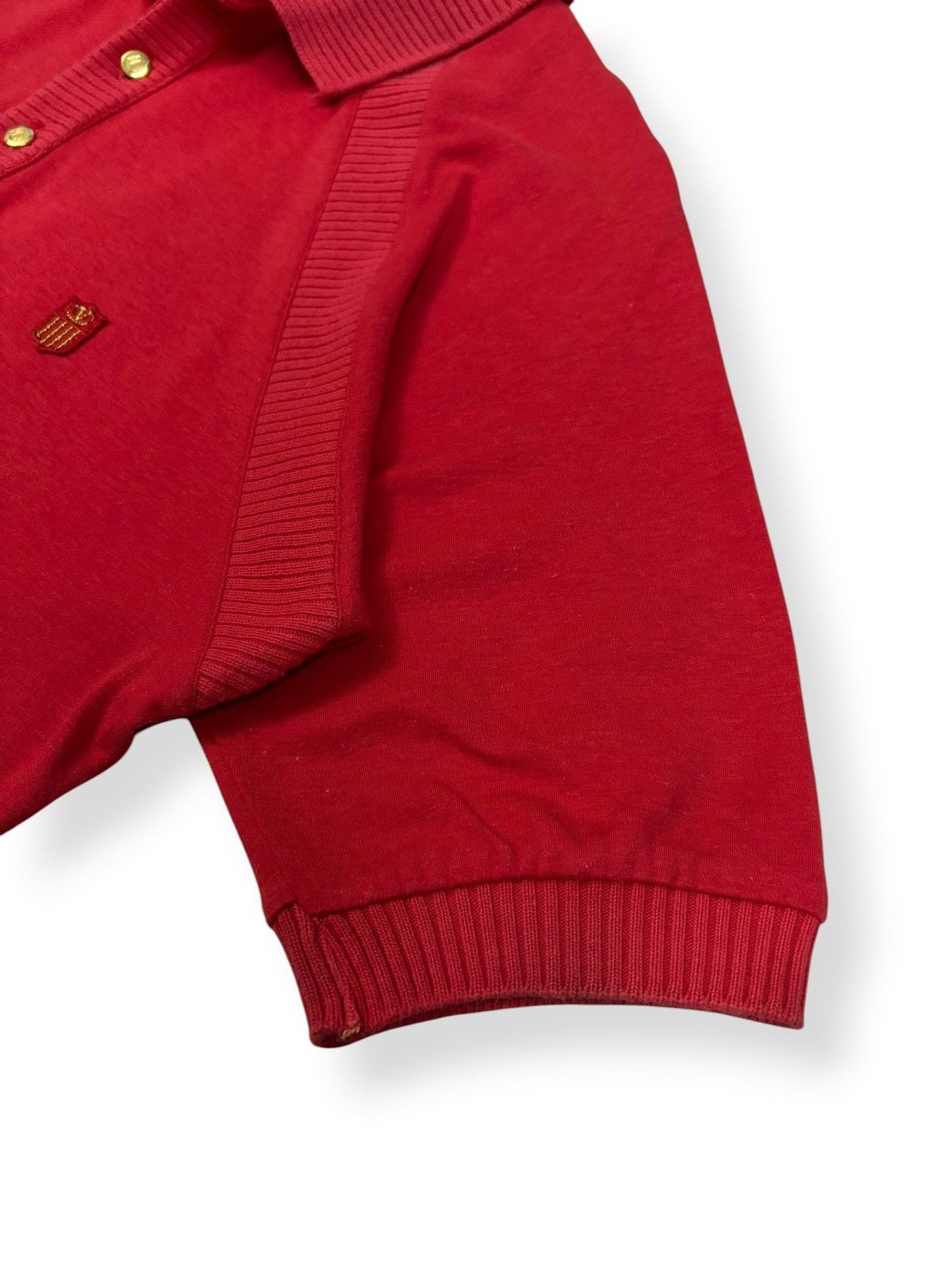 Valentino Vtg 90s Valentino Garavani Sport Rib-Knit Raglan Polo Shirt Size US S / EU 44-46 / 1 - 9 Thumbnail