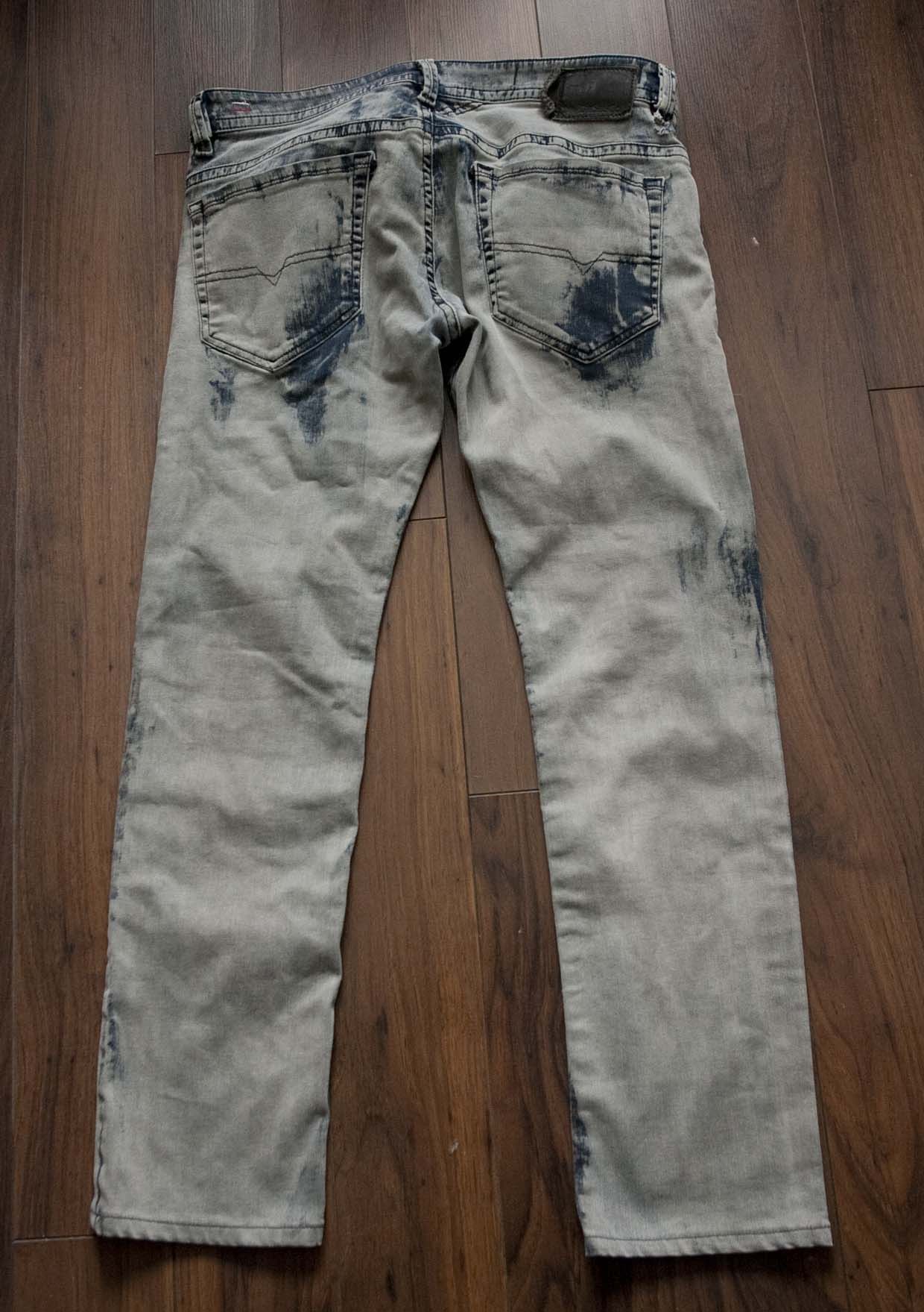 Diesel Diesel Thavar Jeans Distressed Bleached Size 33x28 Size US 33 - 2 Thumbnail