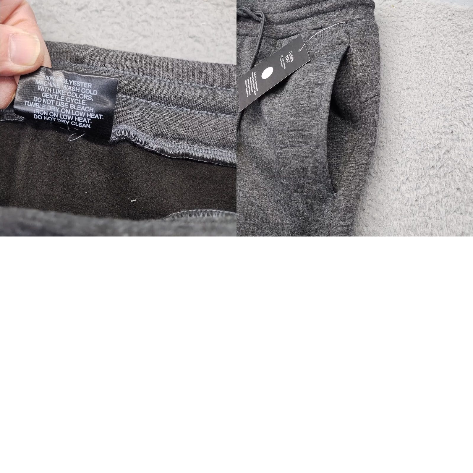 Vintage Bottomline Sweatpants Womens M Charcoal Fleece Lined Soft Cozy Warm Drawstring Pants Womens Size M Charcoal Size 32" / US 10 / IT 46 - 8 Thumbnail