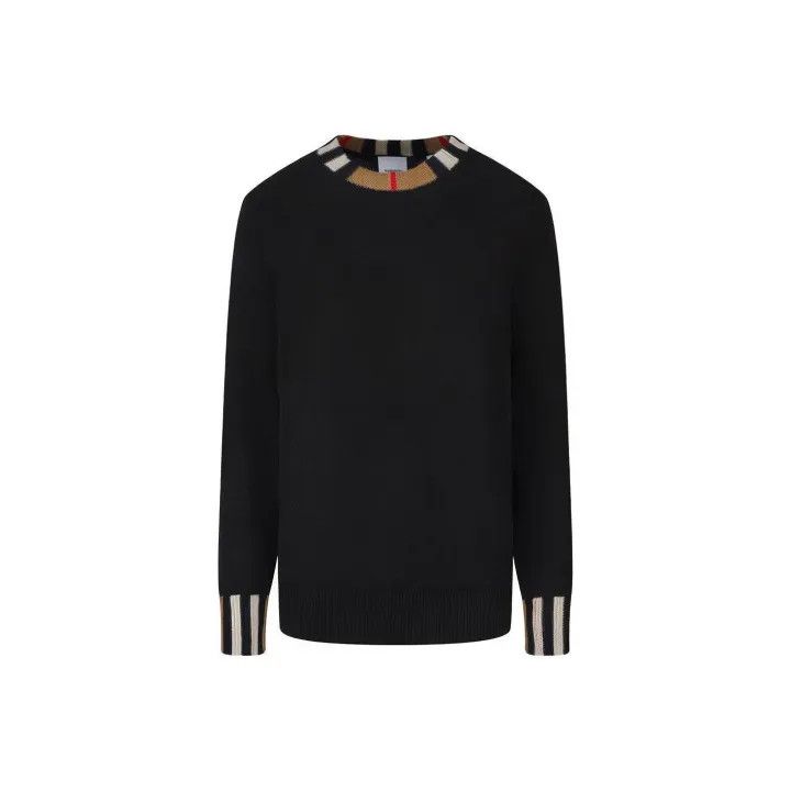 Burberry Burberry Black Striped Cashmere Sweater for Women 0079 Size M / US 6-8 / IT 42-44 - 1 Thumbnail