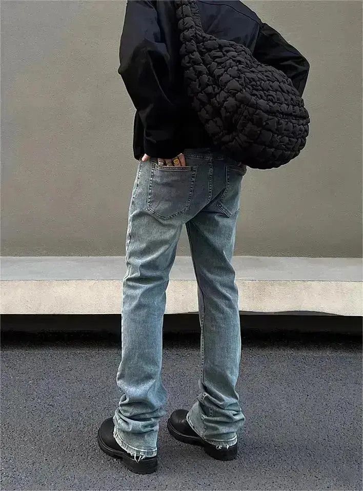 Japanese Brand Straight fit stretch jeans Size US 30 / EU 46 - 6 Thumbnail