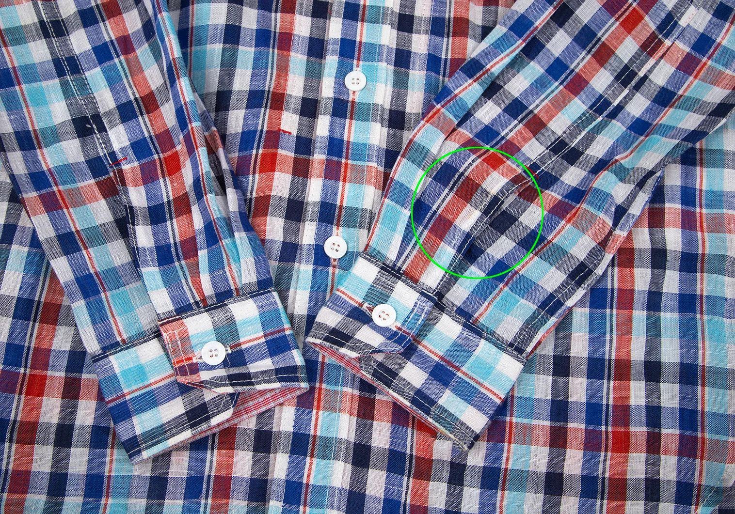 Junya Watanabe Linen Check Horizontal Collar Shirt in Blue and Red Size US S / EU 44-46 / 1 - 7 Thumbnail