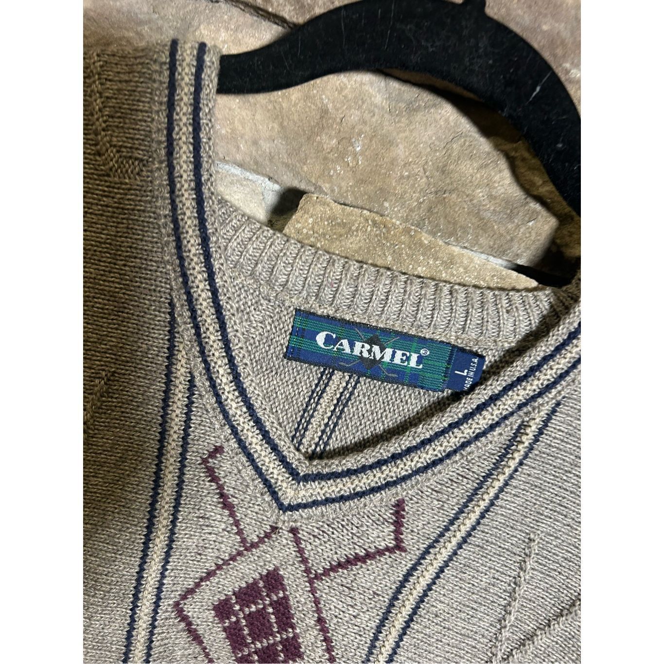 Camel Vintage Y2K camel golf sport Sweater V-Neck awesome brown ￼ Size US L / EU 52-54 / 3 - 3 Thumbnail