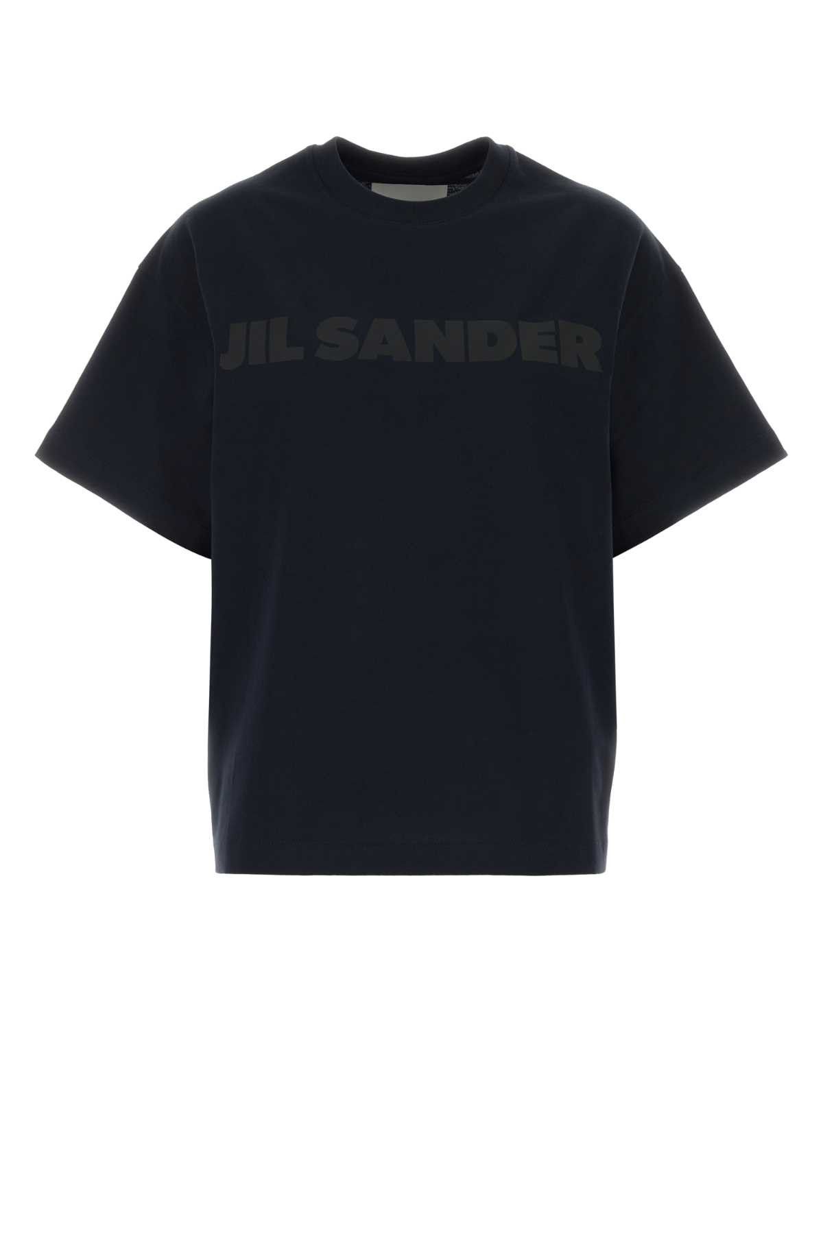 Jil Sander Midnight Blue Cotton T-Shirt Size L / US 10 / IT 46 - 1 Thumbnail