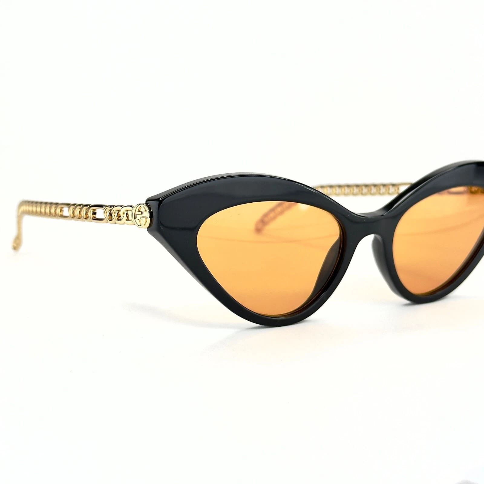 Gucci GUCCI GG0978S CHAIN 0978 Gold Black Orange Heart 002 Size ONE SIZE - 10 Thumbnail
