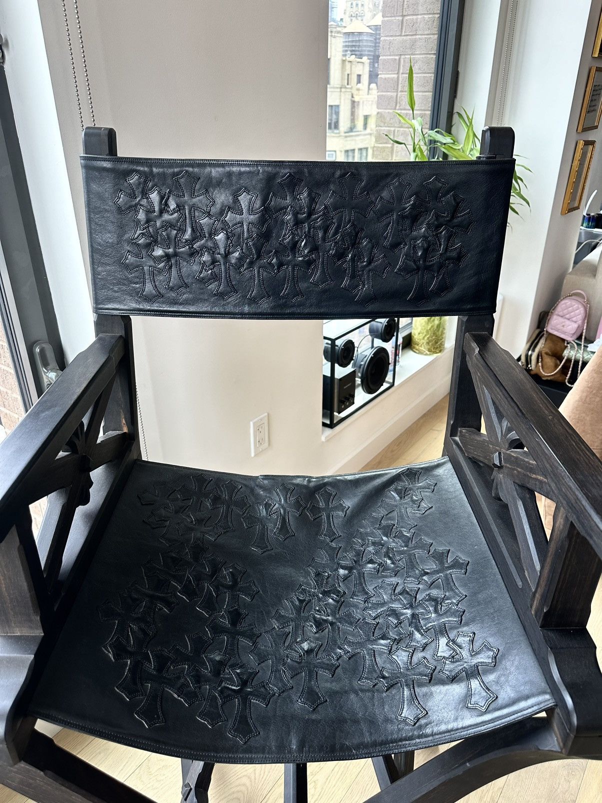 Chrome Hearts CHROME HEARTS MOVIE STAR PRODUCER EBONY CROSS PATCH CHAIR Size ONE SIZE - 4 Thumbnail