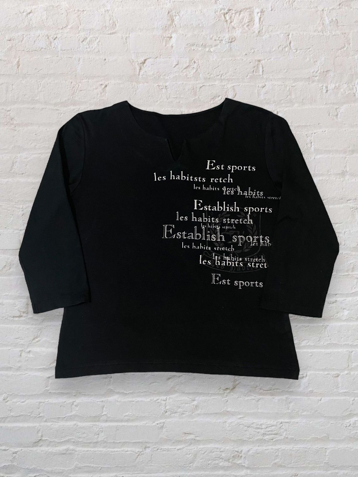 Japanese Brand LES HABITS JAPAN POEM LONGSLEEVE Size US M / EU 48-50 / 2 - 1 Thumbnail