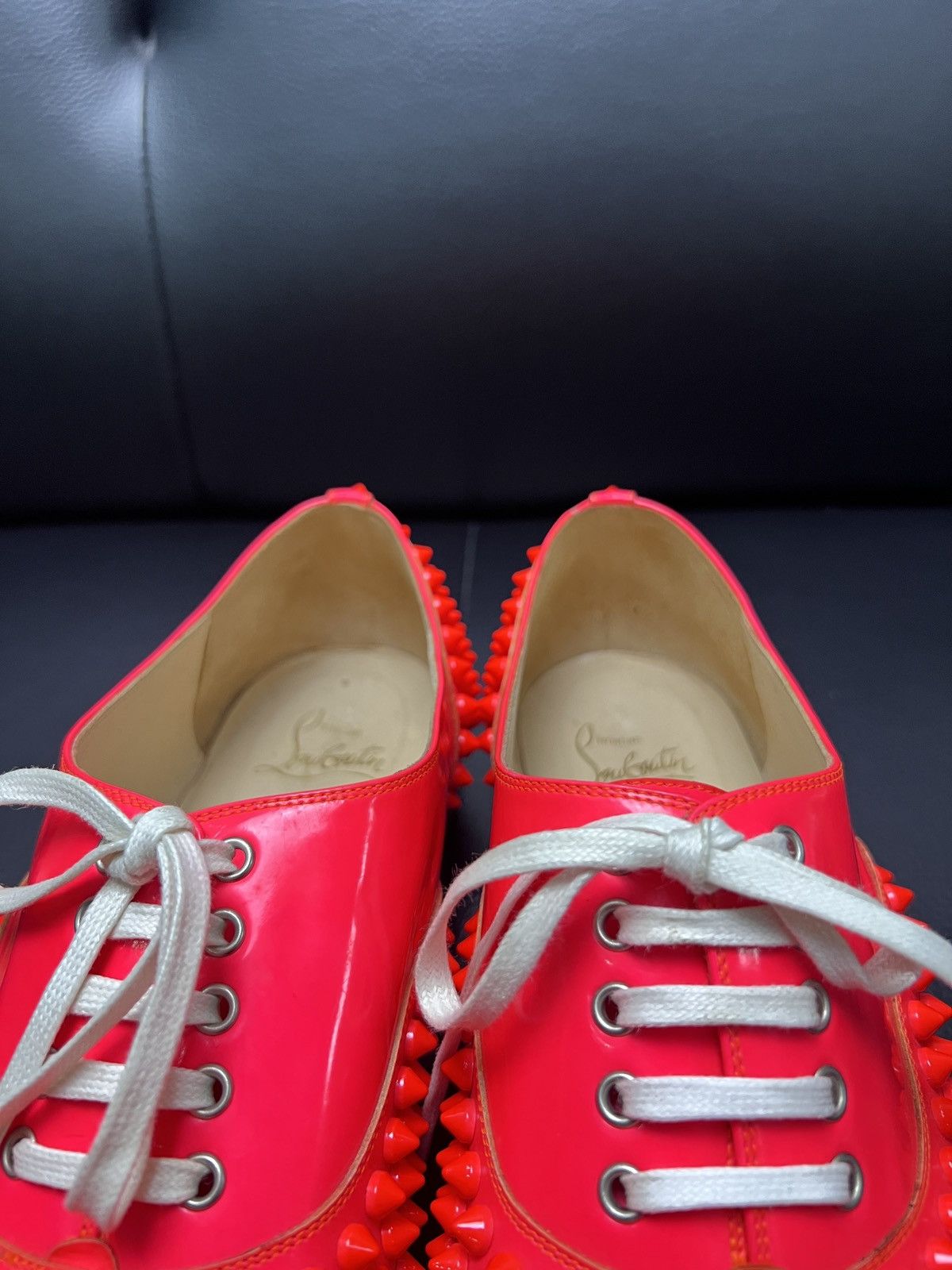 Christian Louboutin Christian Louboutin CL Red Studded Red Sole Low Top Boots Size US 7 / EU 40 - 15 Thumbnail