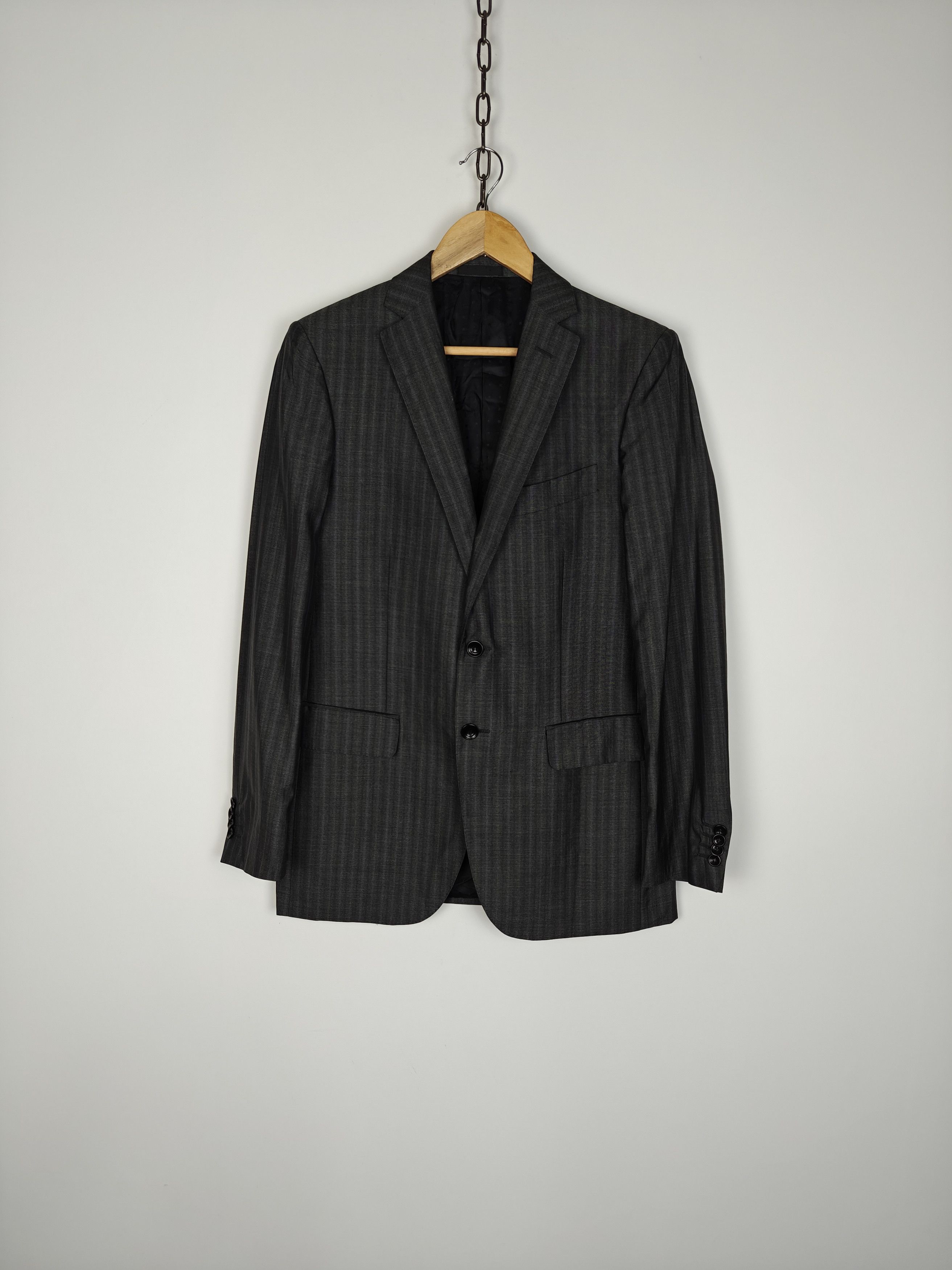 Pal Zileri Lab. Pal Zileri Italy Blazer Jacket Wool/Silk Gray size 48R Size 48R - 1 Thumbnail
