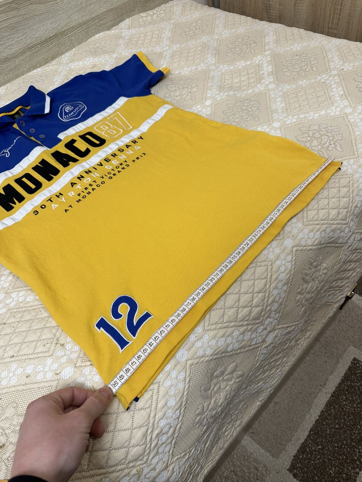 Formula 1 🔥 Ayrton Senna Team Lotus Polo T Shirt Racing Formula BMW Size US M / EU 48-50 / 2 - 10 Thumbnail