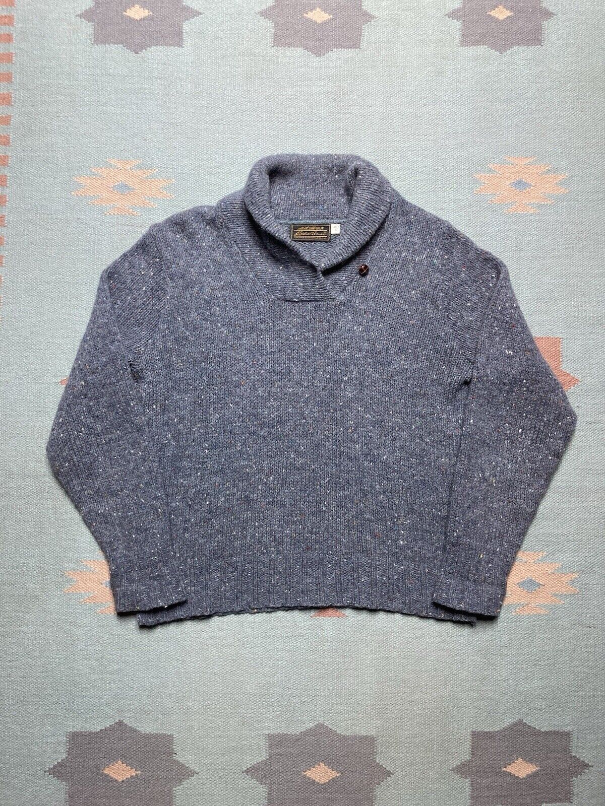 Eddie Bauer × Vintage Eddie Bauer knit sweater wool shawl collar flecked women’s S Size S / US 4 / IT 40 - 1 Thumbnail