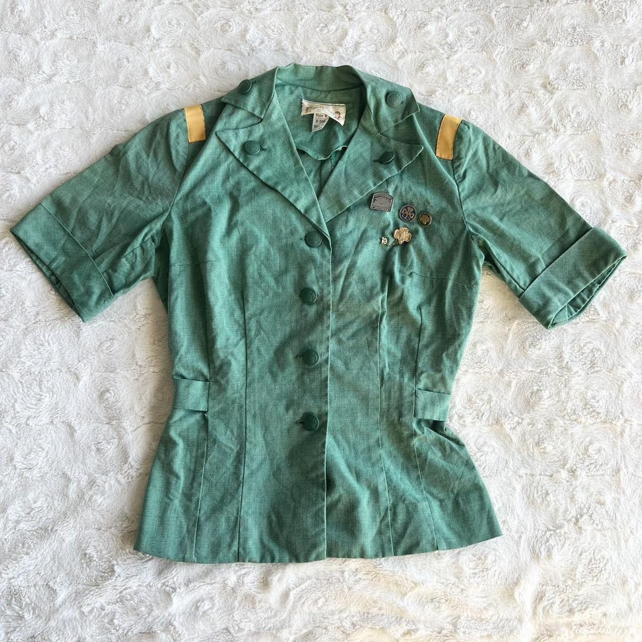 Other Vintage Girl Scouts Uniform Blouse Womens 8 Green Leader 60s Size M / US 6-8 / IT 42-44 - 1 Thumbnail