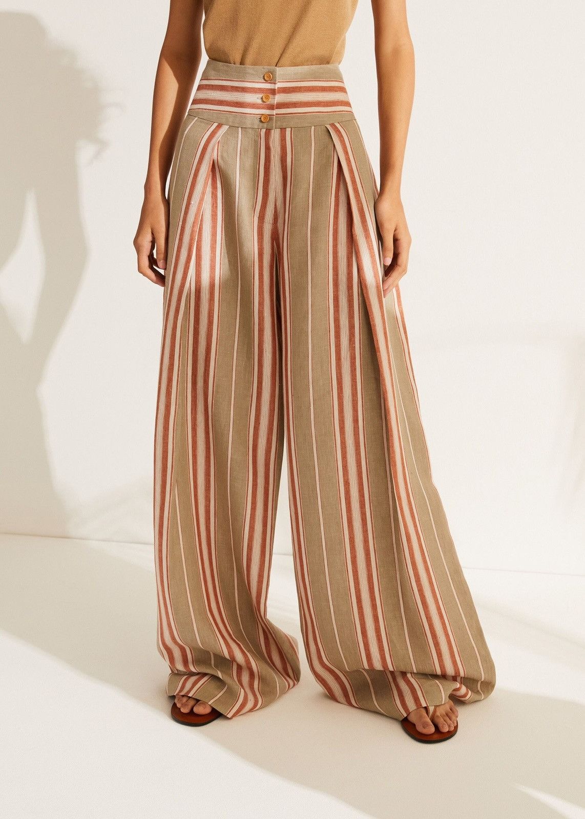 Loro Piana o1srvl11e0824 Notan Beach Stripes Trouser in Multicolor Size 30" / US 8 / IT 44 - 4 Thumbnail