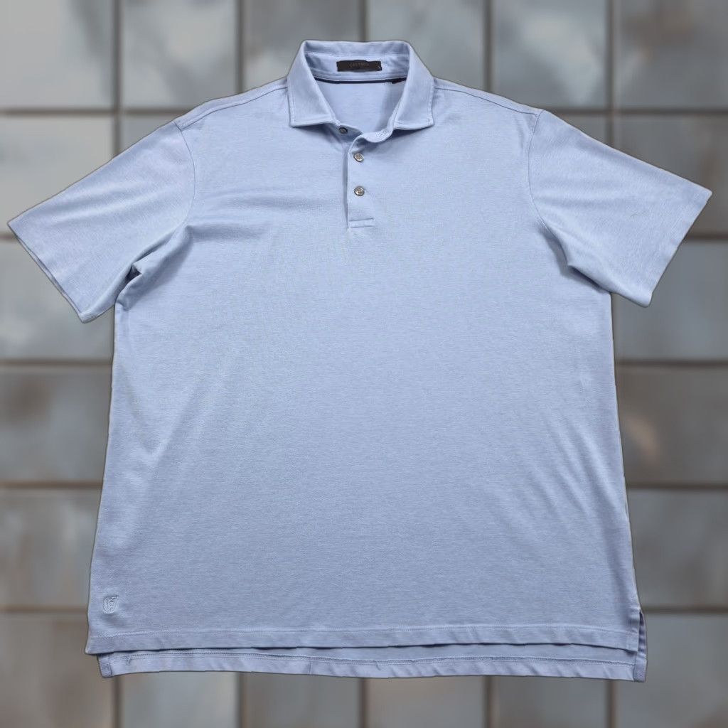 Vintage Greyson Golf Polo Shirt Mens Large Blue Solid Performance Stretch Knit Polo Shirt Size US L / EU 52-54 / 3 - 1 Thumbnail