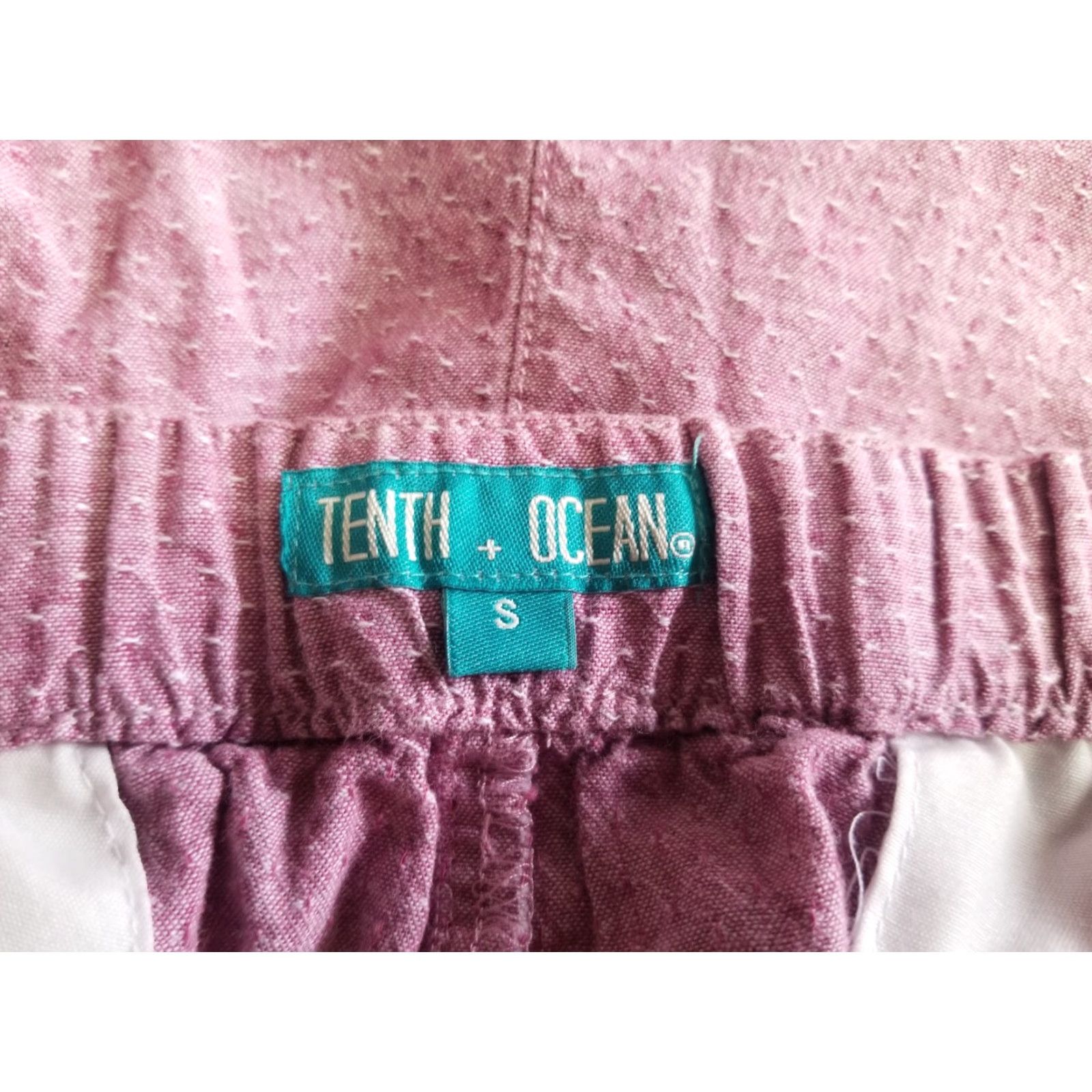 Vintage Tenth & Ocean Mens Short S Size Small Linen Cotton Washable Light Pink Chino Pink Mens Size US 29 - 7 Thumbnail