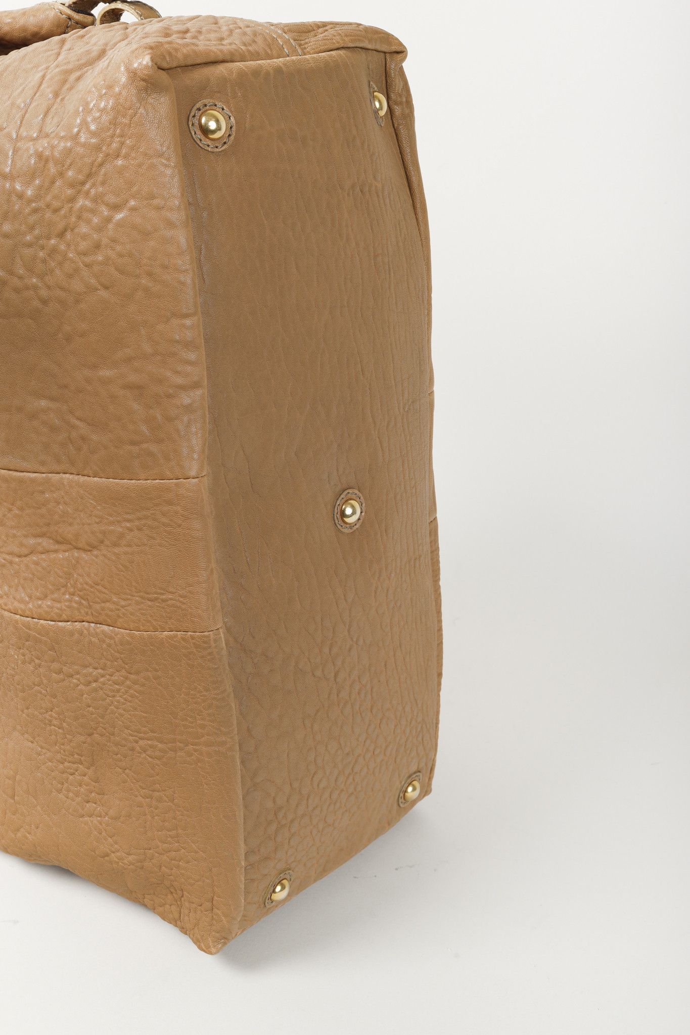 Yves Saint Laurent Yves Saint Laurent Easy Tan-Pebbled-Leather Handbag Size ONE SIZE - 5 Thumbnail
