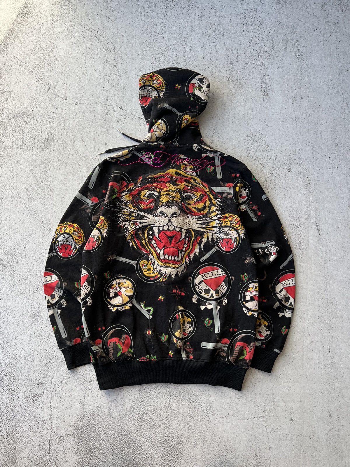 Ed Hardy Christian Audigier Vintage Y2K Zip Hoodie