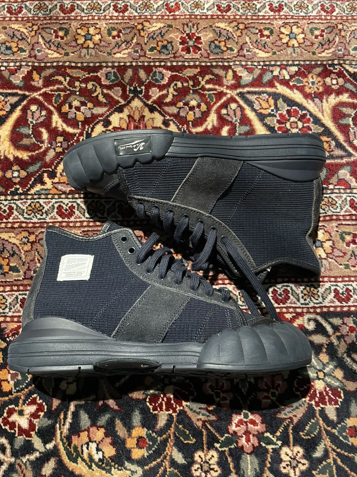 Visvim Visvim - Lanier Suede Leather High-Top - Blue / Navy 9.5 Size US 9.5 / EU 42-43 - 2 Thumbnail