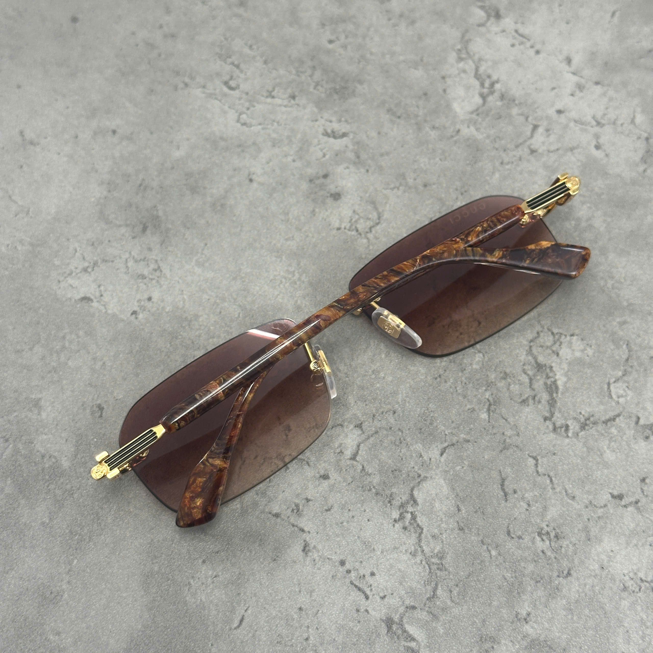 Gucci GUCCI GG1221S 004 Sunglasses RED/GOLD Size ONE SIZE - 3 Thumbnail