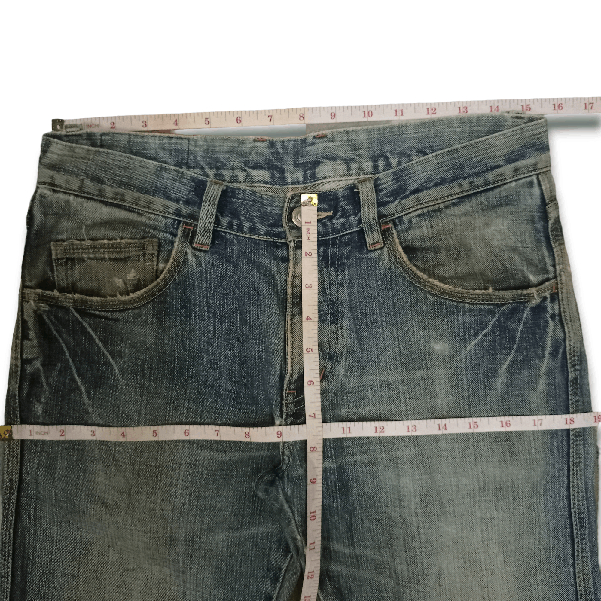 Japanese Brand Vintage Japanese Brand Mud Wash Distressed Baggy Jeans Size US 31 - 10 Thumbnail