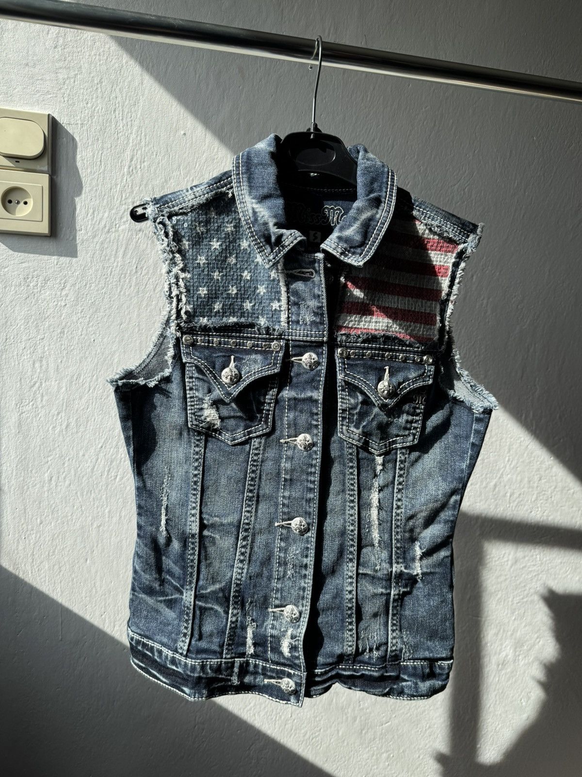 If Six Was Nine × Japanese Brand × Miss Me Miss Me Denim Vest Jacket Japanese y2k cowboy beyonce style Size S / US 4 / IT 40 - 12 Thumbnail