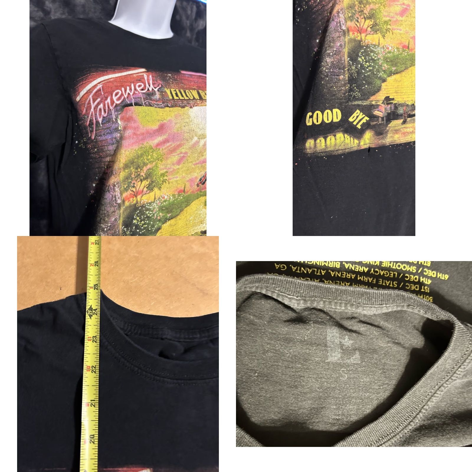 Doublet Elton John Farewell Yellow Brick Road 2018 Tour Shirt Adult Small Black Graphic Print Crew Neck Short Sleeve T-Shirt Mens Regular 2010-2019 Vintage No Size US S / EU 44-46 / 1 - 8 Thumbnail