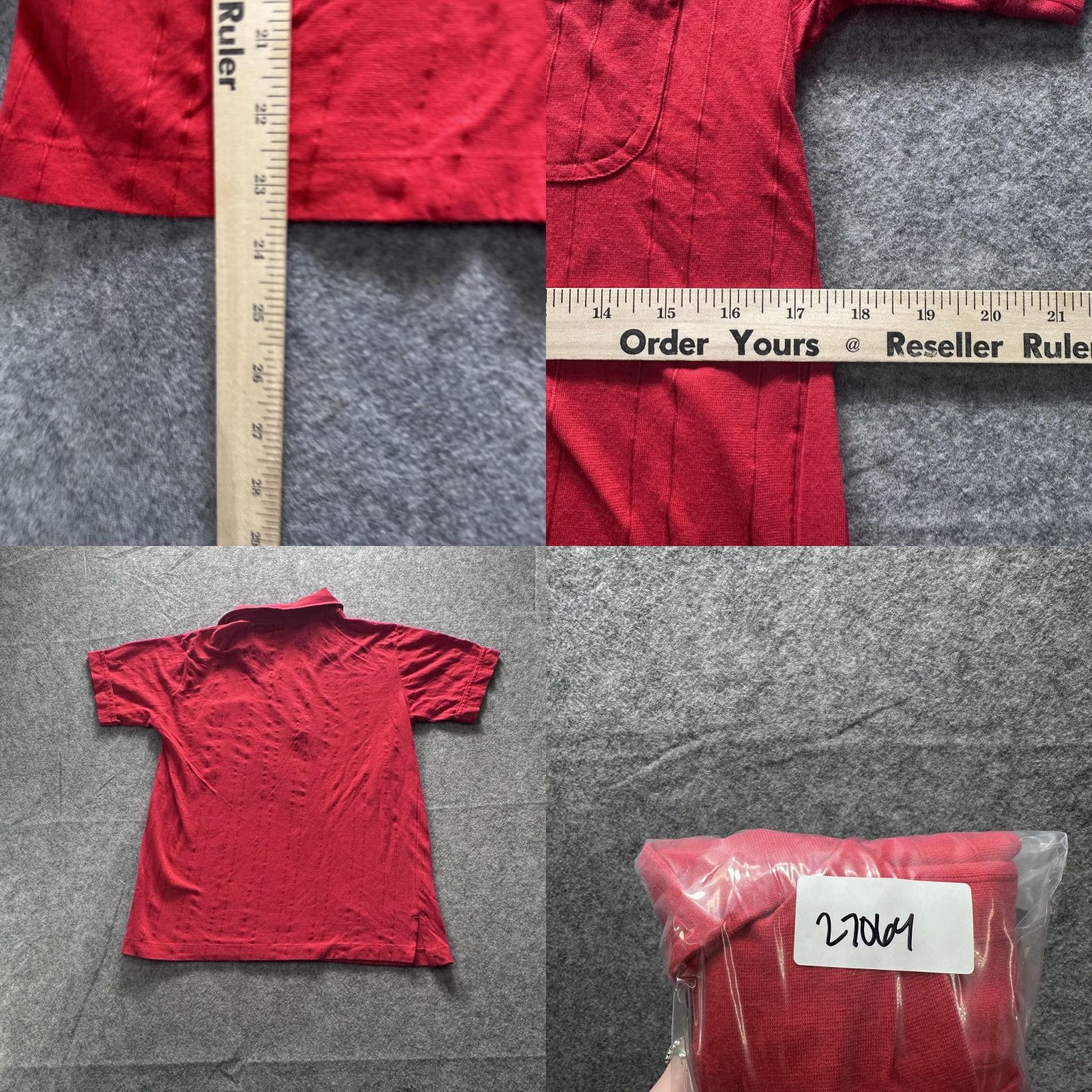 Vintage VINTAGE Nature Knit Polo Shirt Mens S Red Striped Knit Pocket Short Sleeve Casual Size US S / EU 44-46 / 1 - 8 Thumbnail